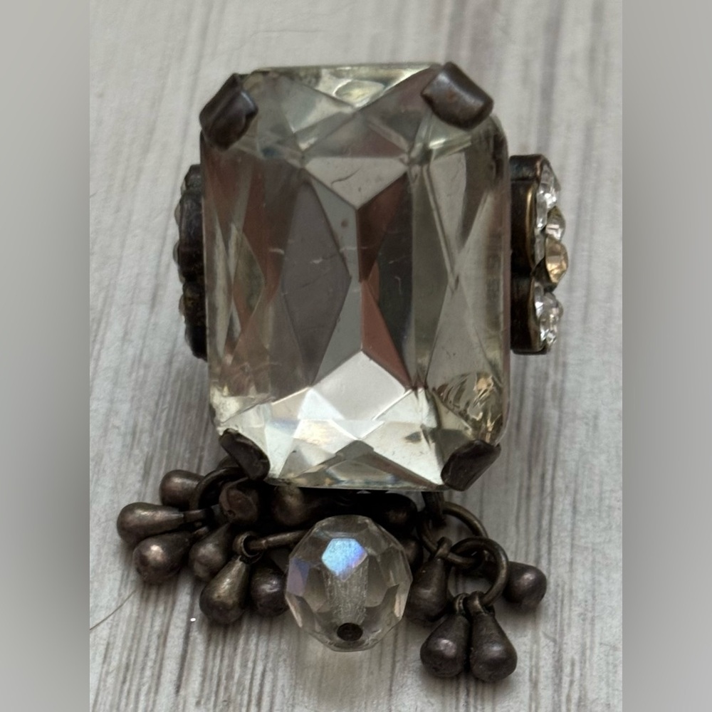 Cocktail Statement Stone With Dangle Charm Balls … - image 5